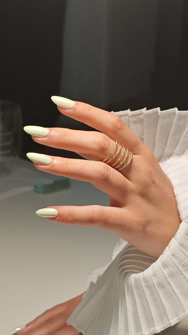 Ongles vert d'eau pastel — ElymNails